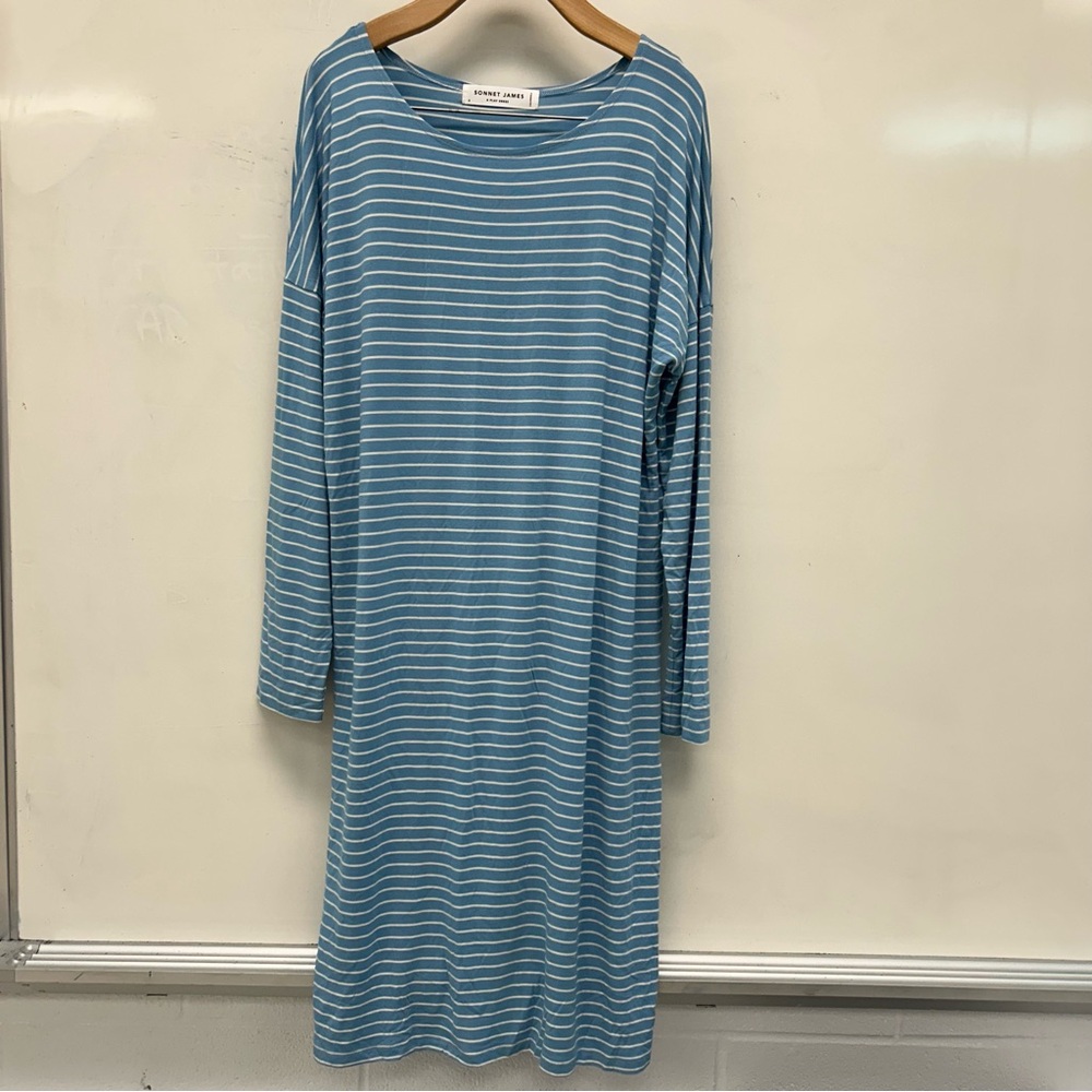 Sonnet James a play dress striped bamboo midi dress Small